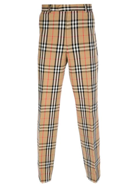 burberry check mens pants grey|burberry clearance men's.